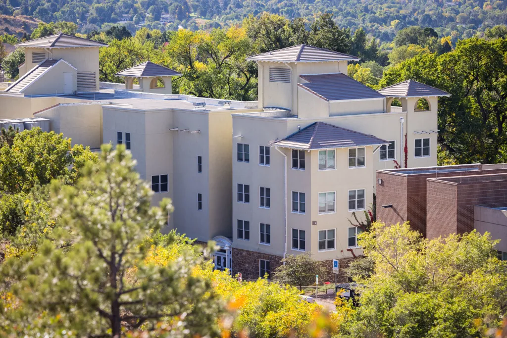 aerial view of uccs main hall